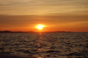 Obraz premium Wundervoller Sonnenuntergang am Meer