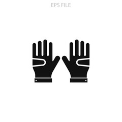 Working glove icon for your website, logo, app, UI, product print.Working glove icon concept flat Silhouette vector illustration icon. EPS vector file