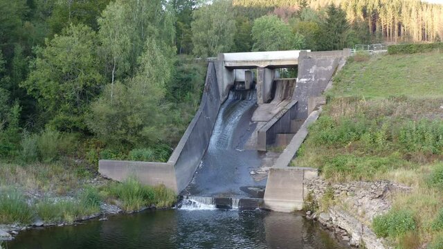 Talsperre Osterode am Harz, Wasser, Stausee, Drone