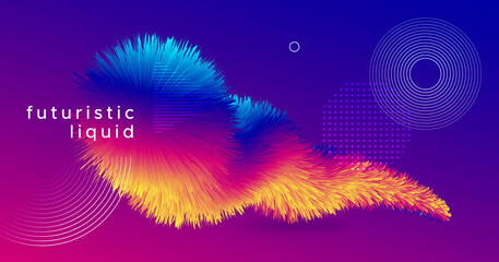 Fluid Abstract. Wave Vibrant Concept. Vector 