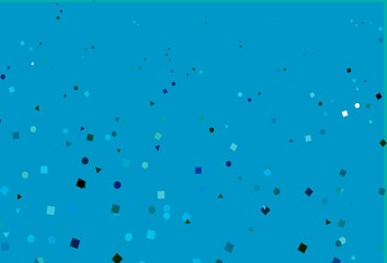 Light Blue, Green vector pattern in polygonal style with circles.