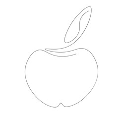 Apple fruit autumn, vector illustration