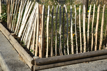 Clôture de jardin en bois