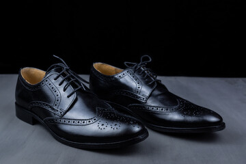 men's shoes black background