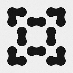 Abstract Cross Pattern Dots Logo generative computational art illustration