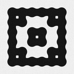 Abstract Cross Pattern Dots Logo generative computational art illustration