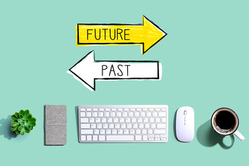 Future or past with a computer keyboard and a mouse