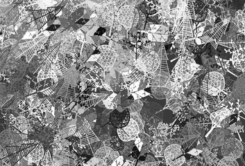 Light Gray vector doodle pattern with trees, branches.