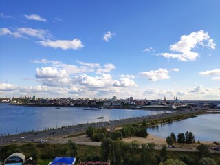 view of the river and the city