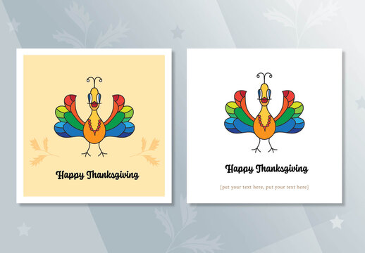 Thanksgiving Cards Set 