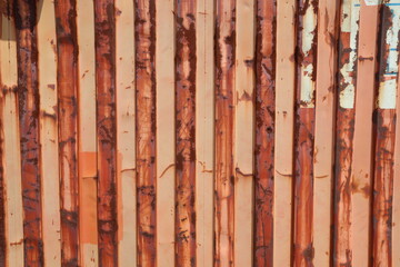 Material old metal corroded obsolete red container stripes