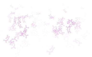 Light Pink vector pattern with artificial intelligence network.