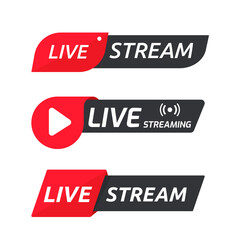 Live streaming symbol set Online broadcast icon The concept of live streaming for selling on social media.