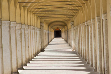 corridor with columns