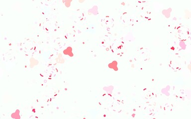 Light Pink, Yellow vector pattern with random forms.