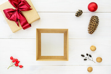 Empty box for a present for Christmas and New Year.