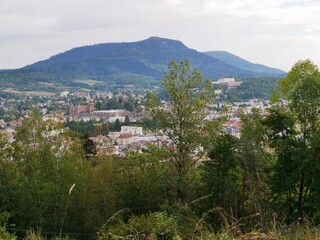 Fototapeta na wymiar Ville de Saint-Dié des Vosges vue de la roche saint Martin. France