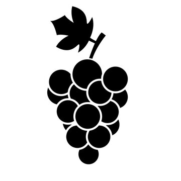 Grape icon, logo isolated on a white background