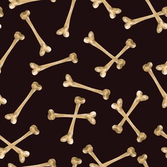 Funny bones seamless pattern. Day of the dead texture
