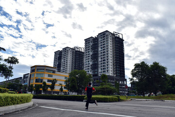 Jogging in the city