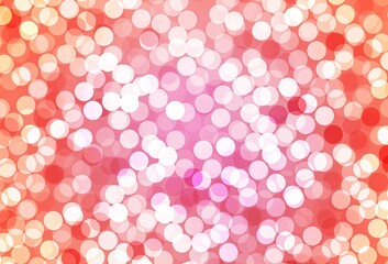 Light Pink vector background with bubbles.