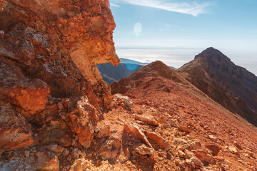 rocky volcanic ridge