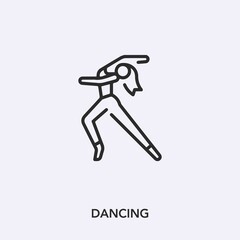 dancing icon vector sign symbol