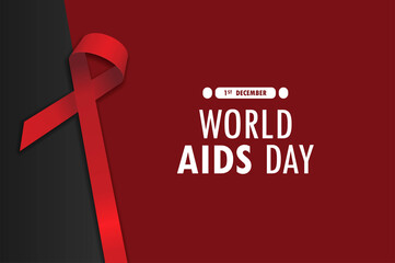 World aids day poster layout design, vector illustration