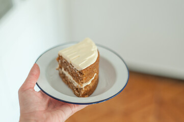 Carrot cake white background