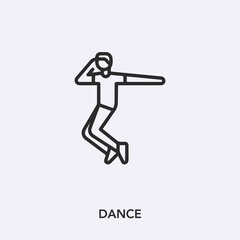 Fototapeta na wymiar dance icon vector sign symbol