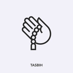 tasbih icon vector sign symbol