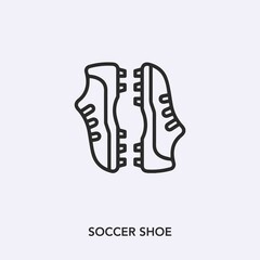 soccer shoe icon vector sign symbol