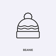 beanie icon vector sign symbol