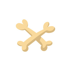 Isolated bones cartoon icon. Halloween icon - Vector