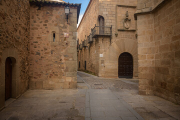 Fototapeta na wymiar Street of Cáceres old town, UNESCO World Heritage City, Extremadura, Spain