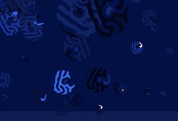 Light BLUE vector template with chaotic shapes.