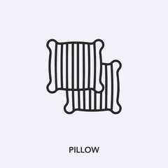 pillow icon vector sign symbol