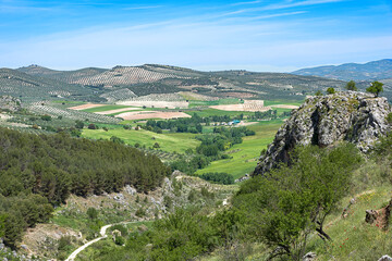 Fototapeta na wymiar View of mountains and countryside in Granada