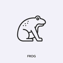 frog icon vector. Linear style sign for mobile concept and web design. frog symbol illustration. Pixel vector graphics - Vector. 