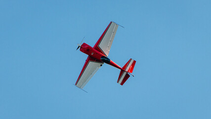 Fototapeta na wymiar stunt airplane in the sky