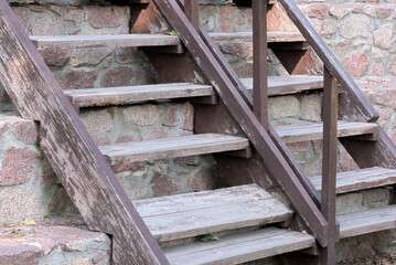 Fototapeta na wymiar Wooden staircase
