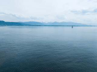 View of Lake Constance (Bodensee in German), near the city of Lindau, in Germany