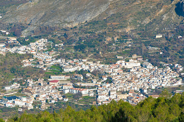 Fototapeta na wymiar view from above of Guejar sierra, Granada