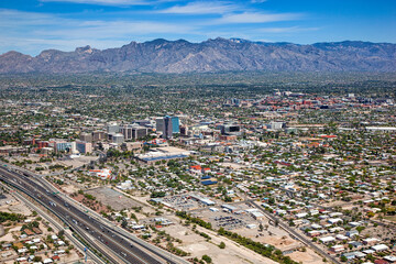 Fototapeta premium Above Tucson, Arizona in 2015