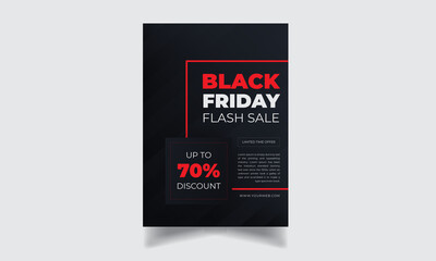 Black Friday sale poster flyer template, abstract background  