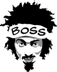 Afro style vector man illustration