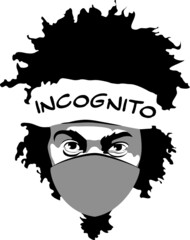 Afro style vector man illustration