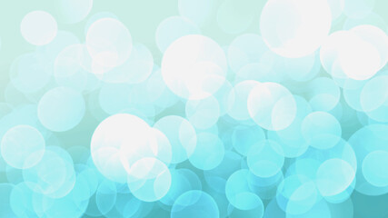 水色と大きな玉ぼけの抽象的な背景イメージ