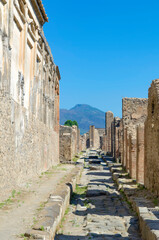 street in the ruins of Pompeii