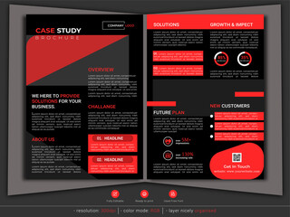 Case study business brochure template A4 size
